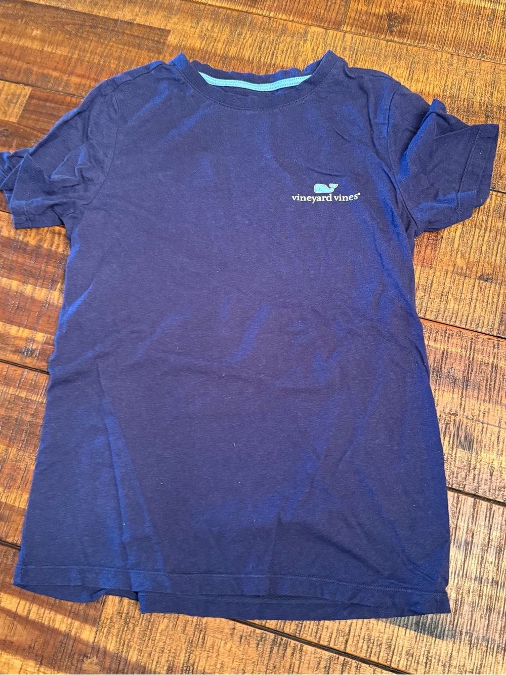 Vineyard Vines Boys L 12/14 Every Day Should Feel This Good Whale T Shirt Navy